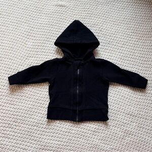 Pact 100% Organic Cotton Black Unisex Baby Zip-Up Hoodie 3-6M